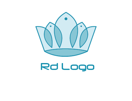 crown with abstract fish logo
