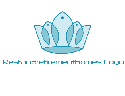crown with abstract fish logo