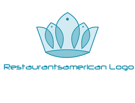 crown with abstract fish logo