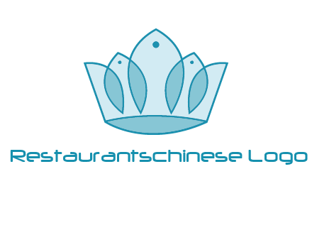 crown with abstract fish logo