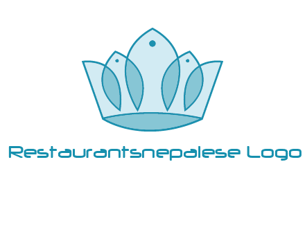 crown with abstract fish logo