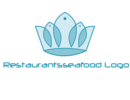 crown with abstract fish logo