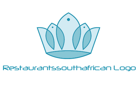 crown with abstract fish logo