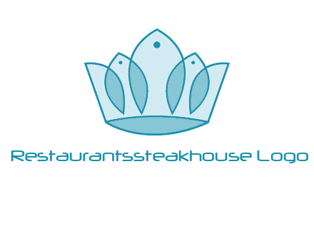 crown with abstract fish logo