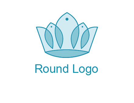 crown with abstract fish logo