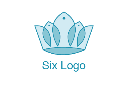 crown with abstract fish logo