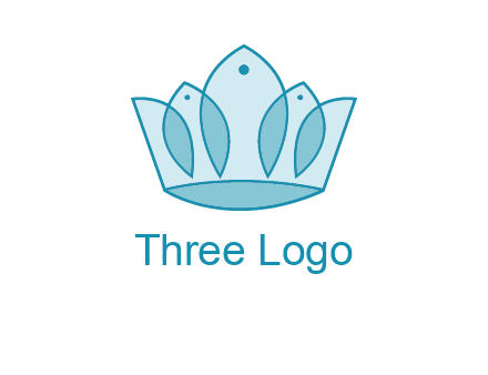 crown with abstract fish logo