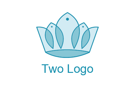 crown with abstract fish logo