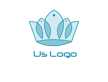crown with abstract fish logo