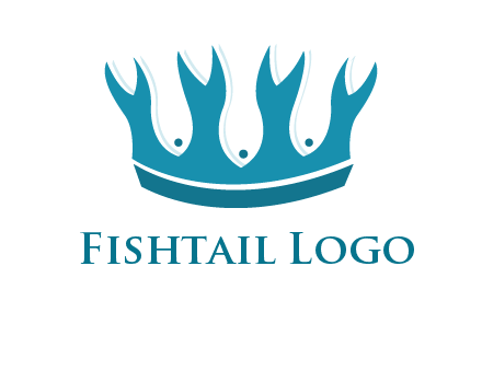 abstract fish combined with crown graphic
