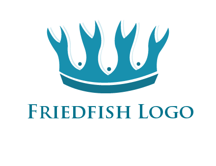 abstract fish combined with crown graphic