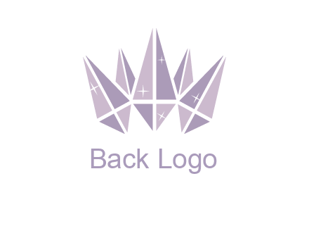 crown made of diamonds with shines logo