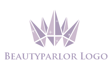crown made of diamonds with shines logo