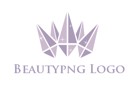crown made of diamonds with shines logo
