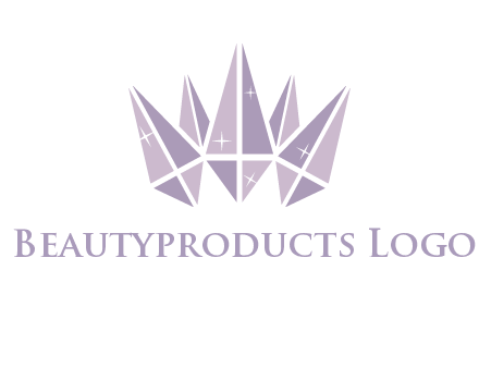 crown made of diamonds with shines logo