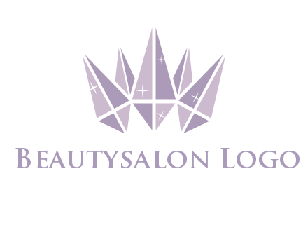 crown made of diamonds with shines logo