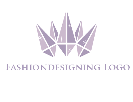 crown made of diamonds with shines logo