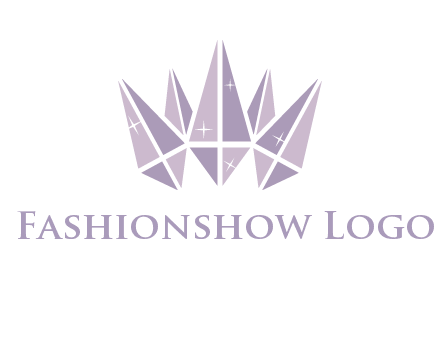 crown made of diamonds with shines logo