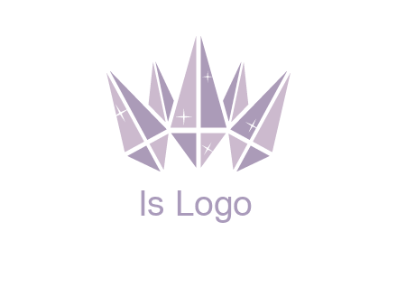 crown made of diamonds with shines logo