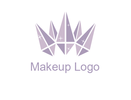 crown made of diamonds with shines logo