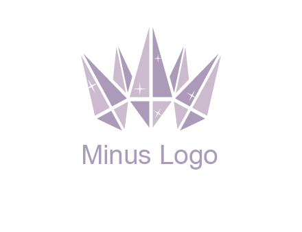 crown made of diamonds with shines logo