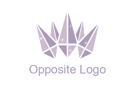 crown made of diamonds with shines logo