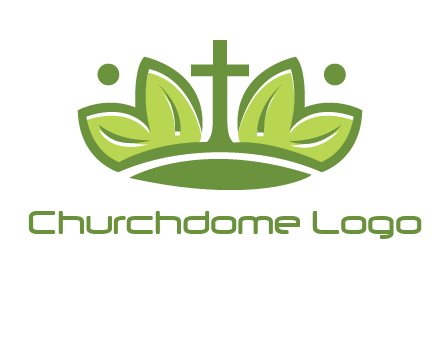 cross between abstract leaves graphic