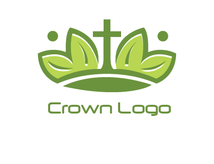 cross between abstract leaves graphic