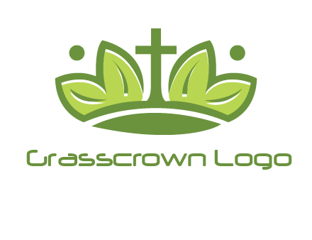 cross between abstract leaves graphic