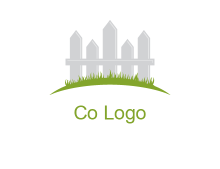 fences on grass logo