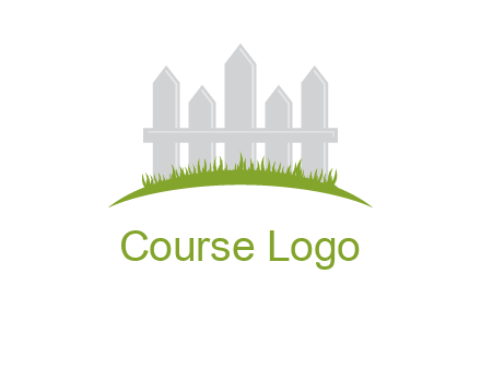 fences on grass logo