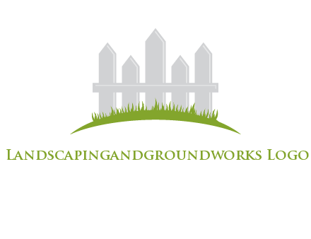 fences on grass logo