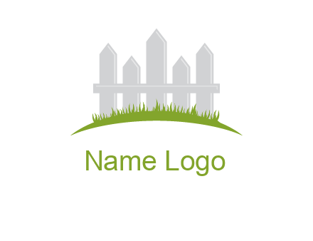 fences on grass logo