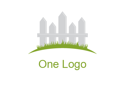 fences on grass logo
