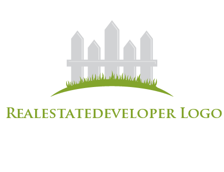fences on grass logo