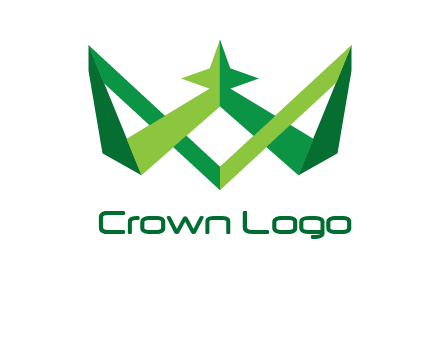 abstract crown with star graphic