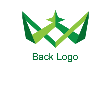 abstract crown with star graphic