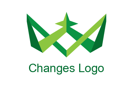abstract crown with star graphic
