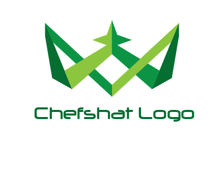 abstract crown with star graphic