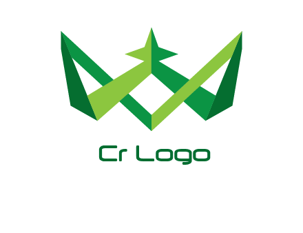 abstract crown with star graphic