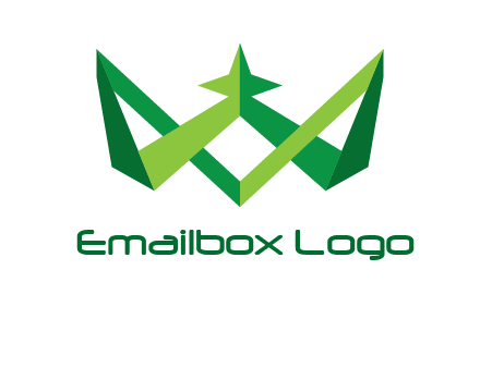 abstract crown with star graphic