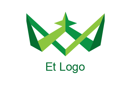abstract crown with star graphic