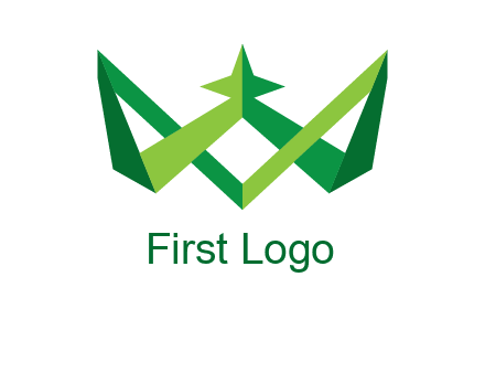 abstract crown with star graphic