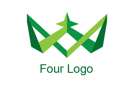 abstract crown with star graphic
