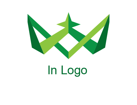 abstract crown with star graphic