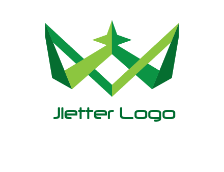 abstract crown with star graphic