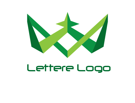 abstract crown with star graphic