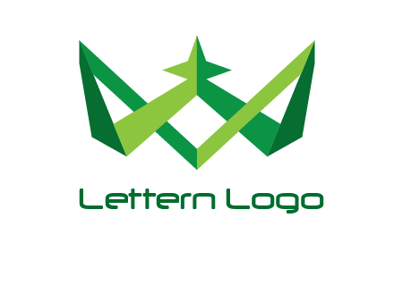 abstract crown with star graphic