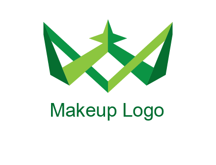 abstract crown with star graphic