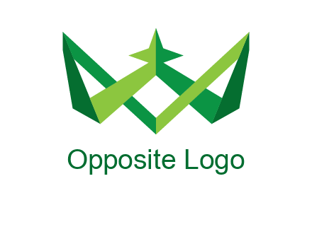 abstract crown with star graphic